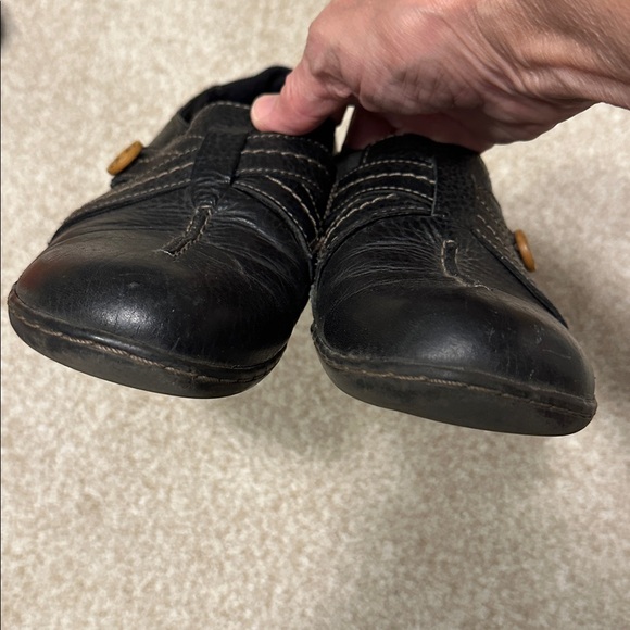 Clarks Womens Comfy Black Ashland Leather Slip on Loafers Size 9.5 - Picture 5 of 10